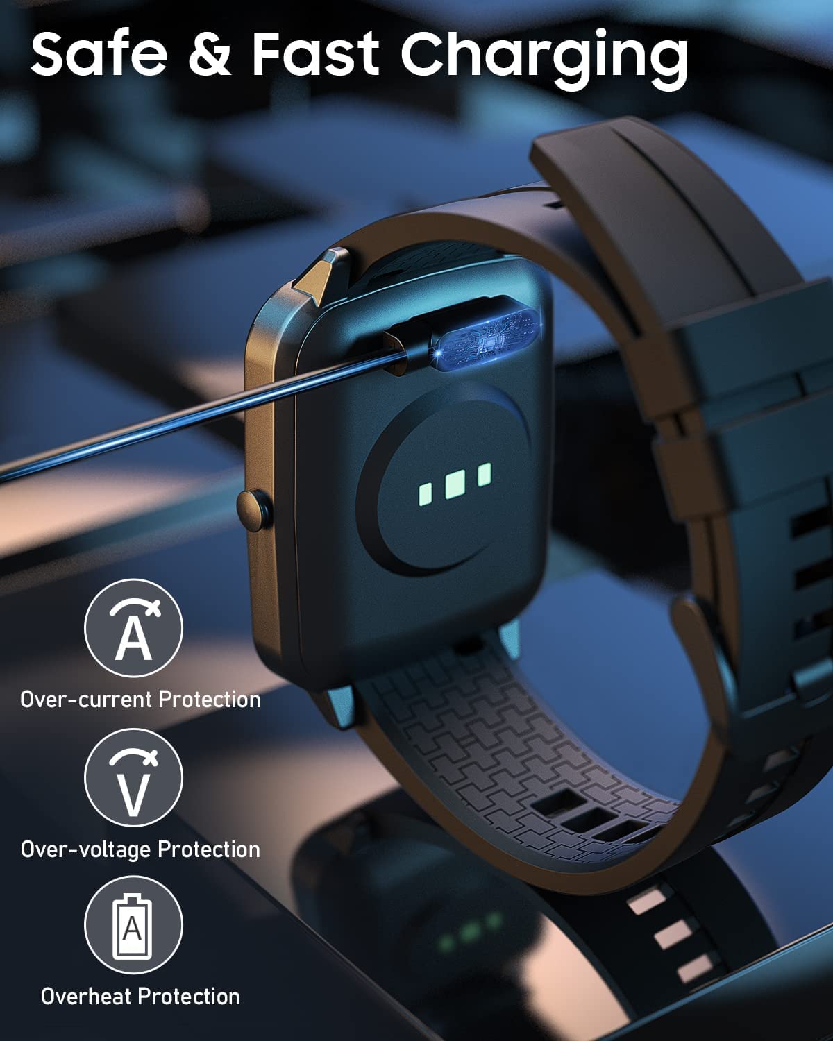 USB all types smartwatch charger cable for Boat Xtend,boat storm, W26 W26+ W26m W55+, Noise ColorFit Pulse, Colorfit Ultra/Ultra 2, All 2 Pin Watch