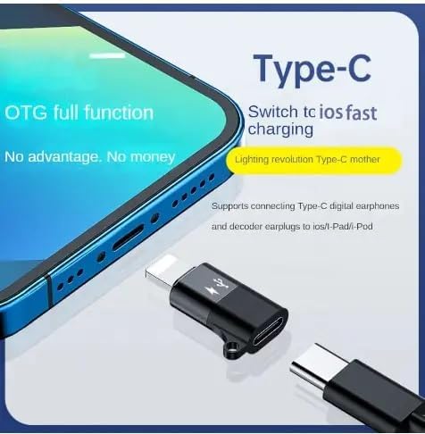 Lightning Male to USB C Female Charging Adapter,[MFi Certified] Type C Charging Support Data Transmission Call Audio Connector Dongle for iPhone 14/13/12/11/8/7/XS/Plus/Pro Max/6/5 iPad No Call