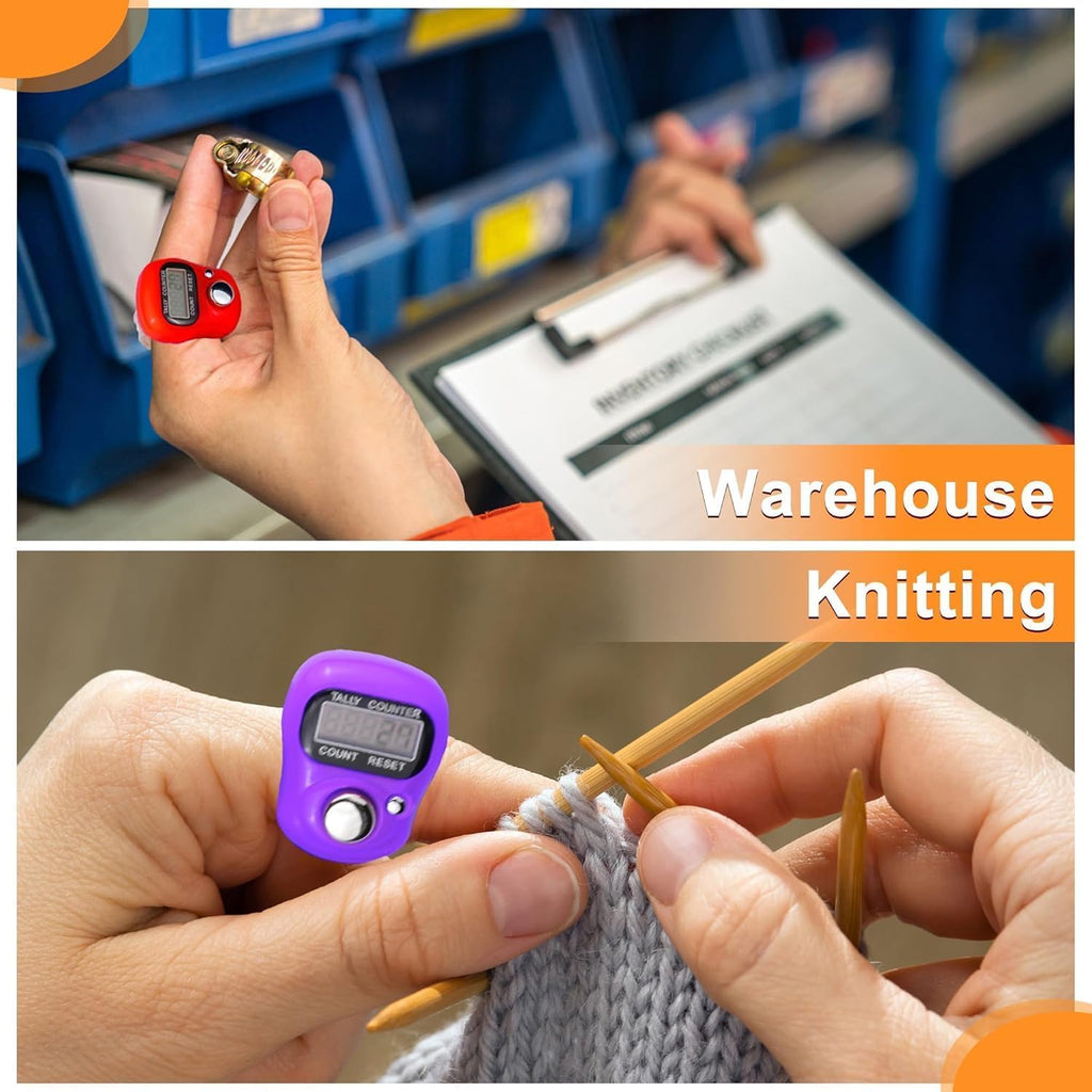 Mini Hand Tally Counter Finger Ring Digital Electronic Head Count,Japa Counter Counting Machine for Mantra Jap and Cricket Umpire and Various Counting Purpose Small-Multicolor (Pack-1)