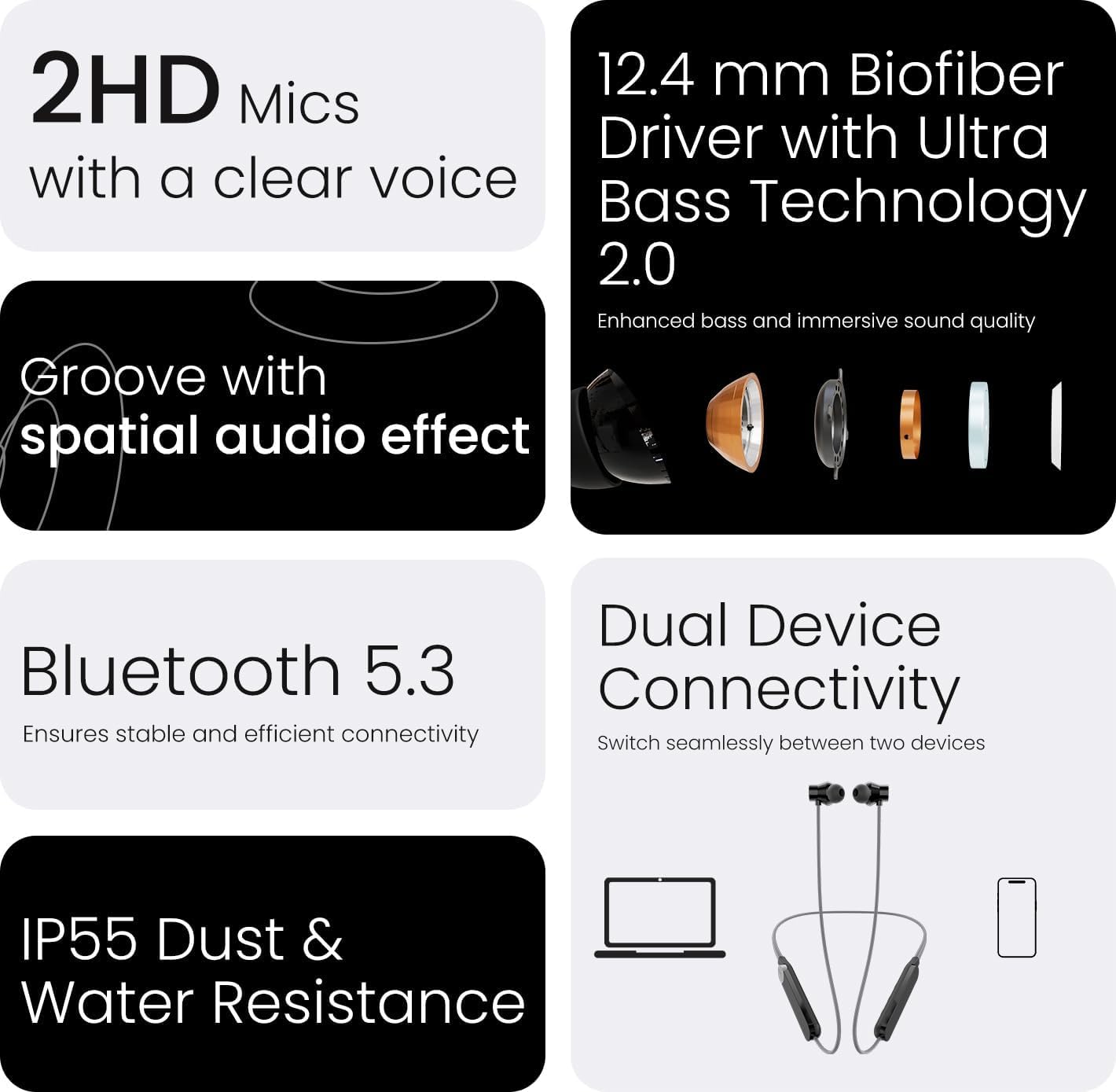 Neckband Pro with 51 dB ANC, Ultra Bass Technology & Upto 51 Hours of Battery Life Bluetooth Headset,5HD Mics,USB-C Charging,14mm Drivers,Easy Use for iPhone,Apple Compatible (Burnt Orange)