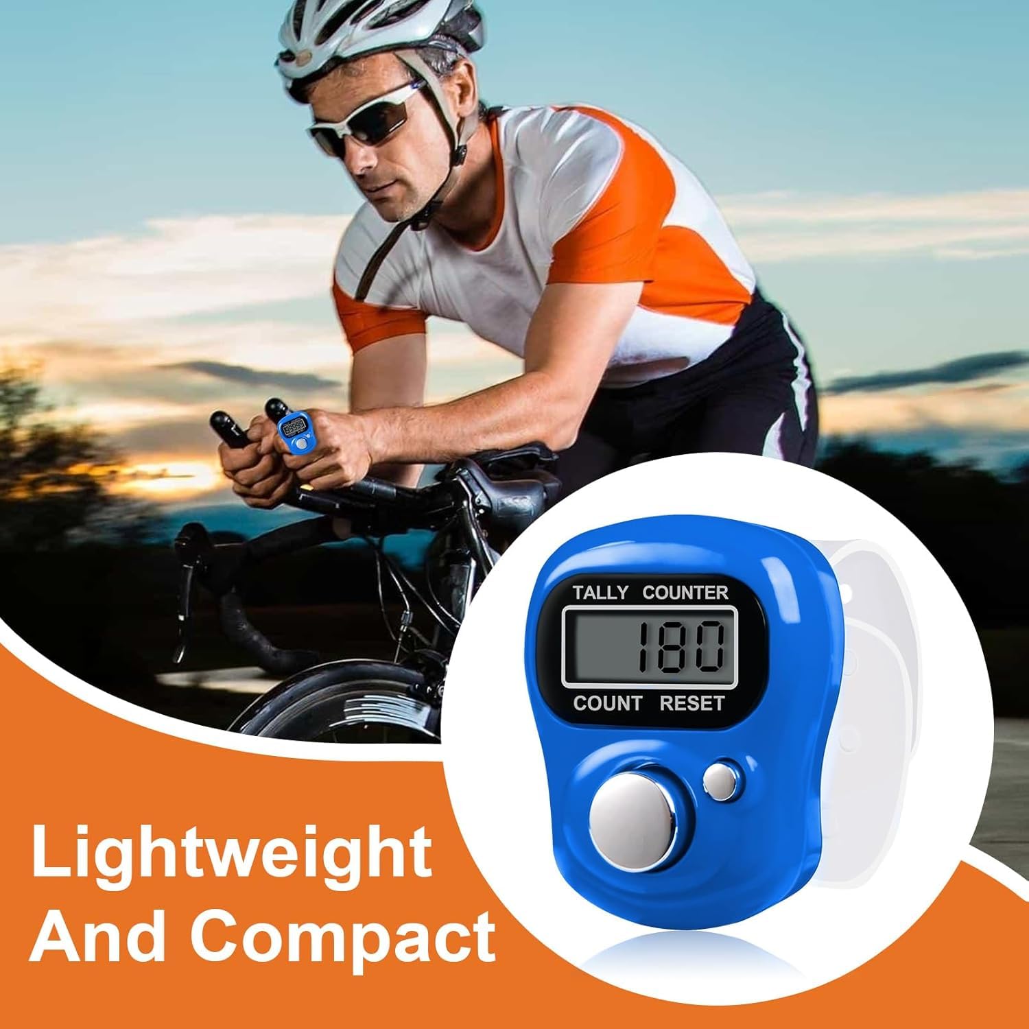 Mini Hand Tally Counter Finger Ring Digital Electronic Head Count,Japa Counter Counting Machine for Mantra Jap and Cricket Umpire and Various Counting Purpose Small-Multicolor (Pack-1)