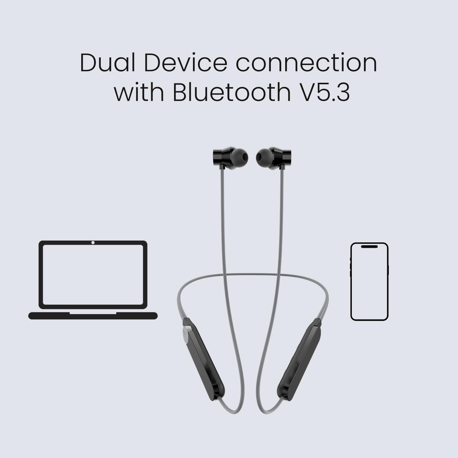 Neckband Pro with 51 dB ANC, Ultra Bass Technology & Upto 51 Hours of Battery Life Bluetooth Headset,5HD Mics,USB-C Charging,14mm Drivers,Easy Use for iPhone,Apple Compatible (Burnt Orange)